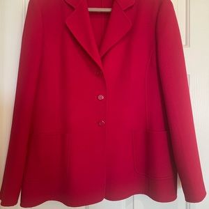 Red Wool Blazer